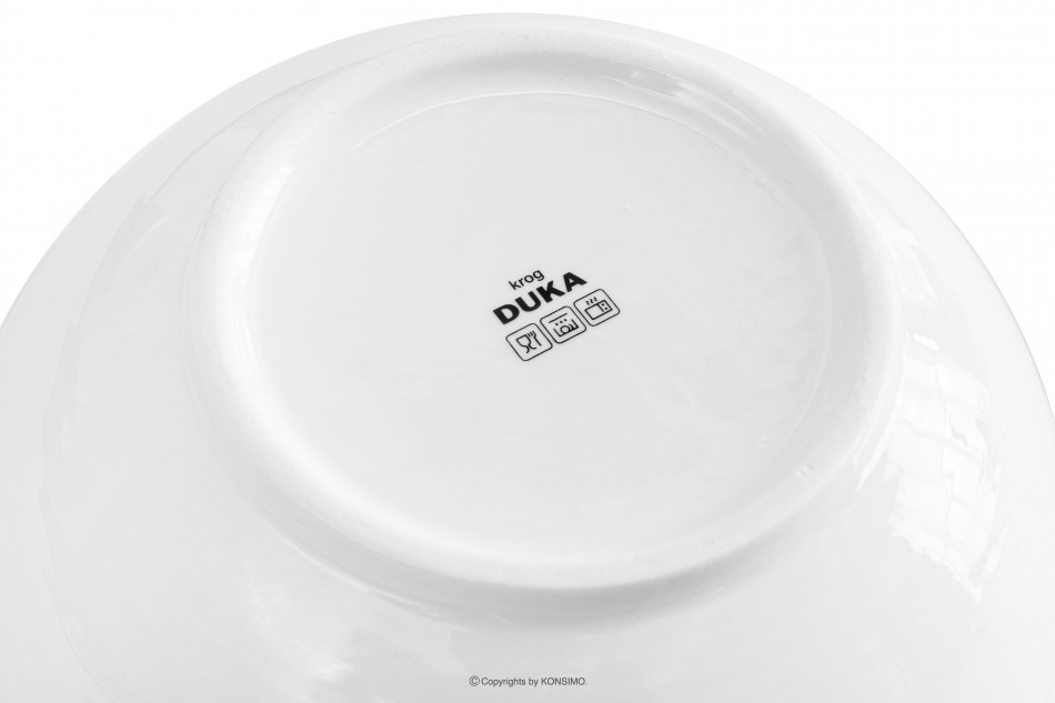 KROG Súprava veľkých misiek 6ks. biela/garnet - obrázok 7