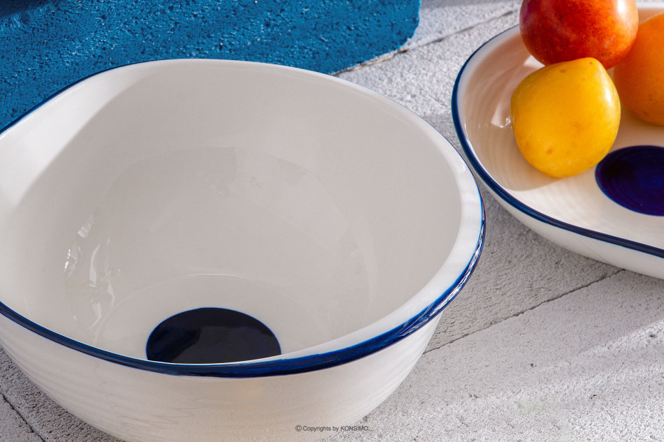 KROG Súprava veľkých misiek 6ks. biela/garnet - obrázok 12