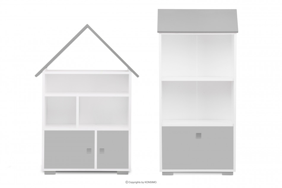 PABIS Súprava nábytku do detskej izby sivá 2 prvky biela/sivá - obrázok 0