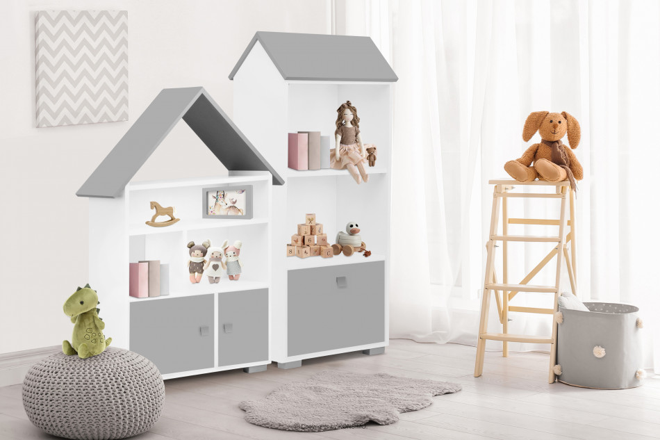 PABIS Súprava nábytku do detskej izby sivá 2 prvky biela/sivá - obrázok 1