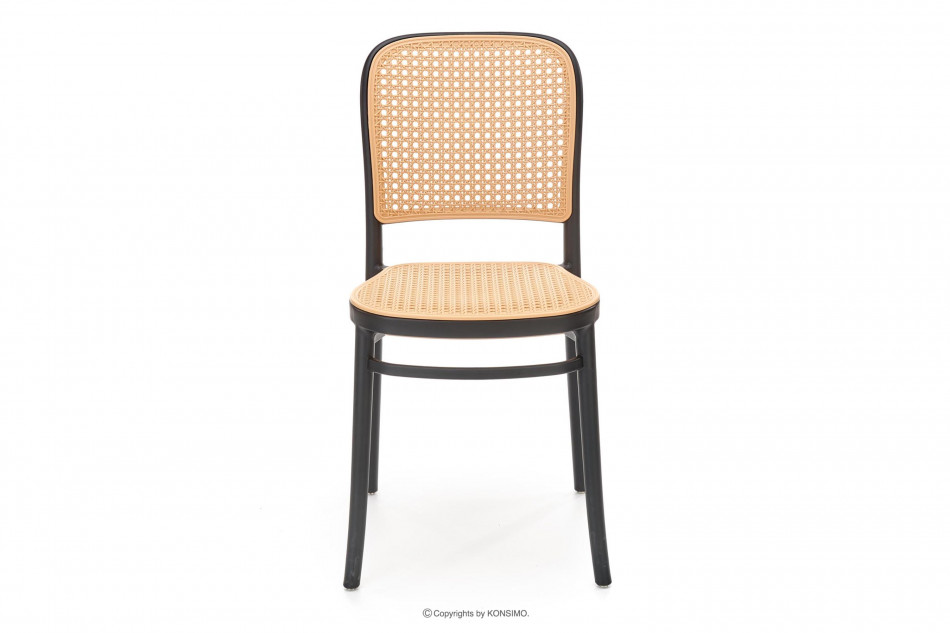 ATTAGE Kreslo na terasu v štýle boho čierna/béžová - obrázok 1