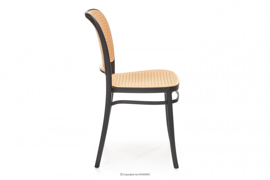 ATTAGE Kreslo na terasu v štýle boho čierna/béžová - obrázok 3