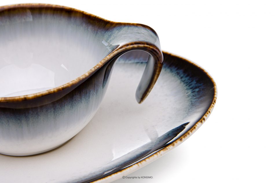 TIME DIM Šálka s podšálkou námornícka modrá/biela - obrázok 3