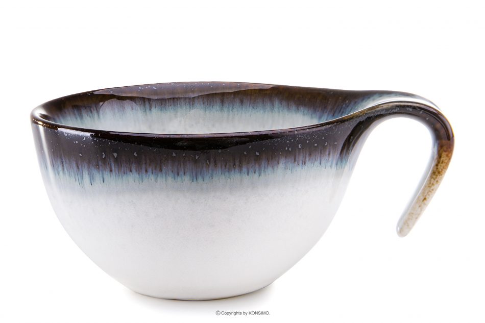 TIME DIM Šálka s podšálkou námornícka modrá/biela - obrázok 7