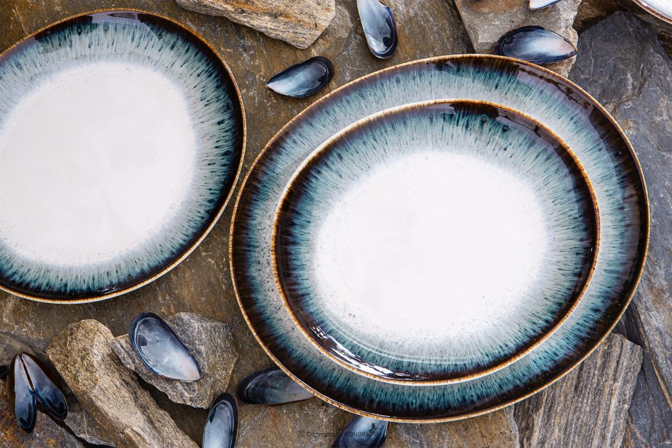 TIME DIM Raňajkový tanier námornícka modrá/biela - obrázok 9