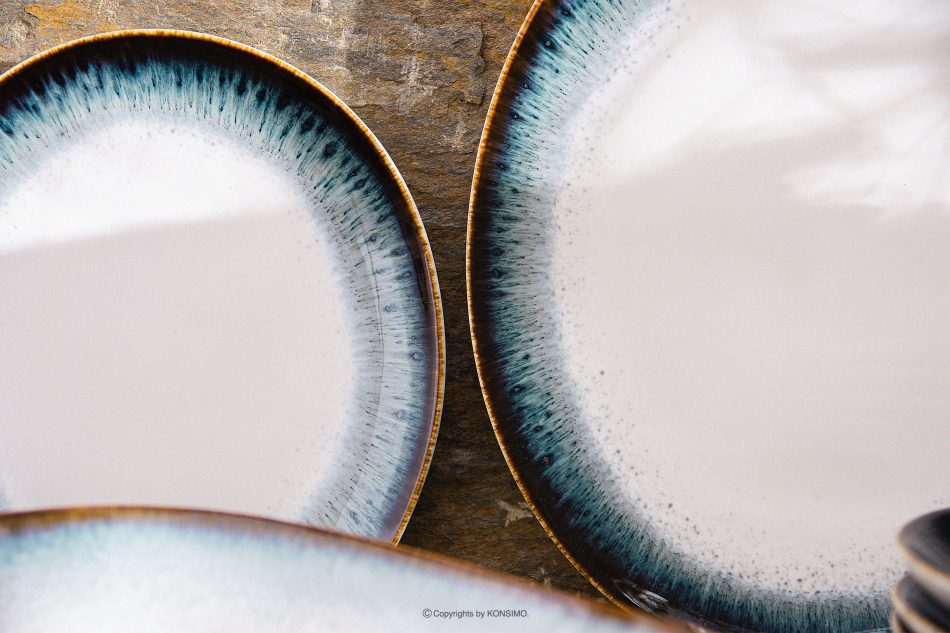 TIME DIM Raňajkový tanier námornícka modrá/biela - obrázok 8