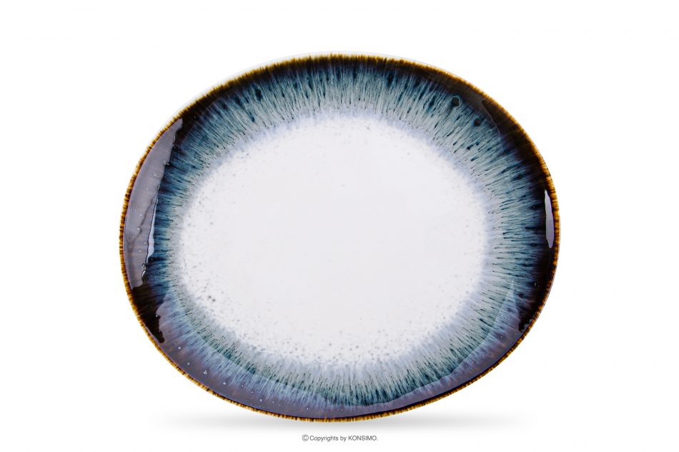 TIME DIM Raňajkový tanier 6ks. námornícka modrá/biela - obrázok 4