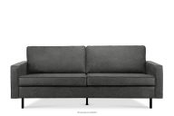 Pohovka v štýle loft 3-sedačka tmavosivá