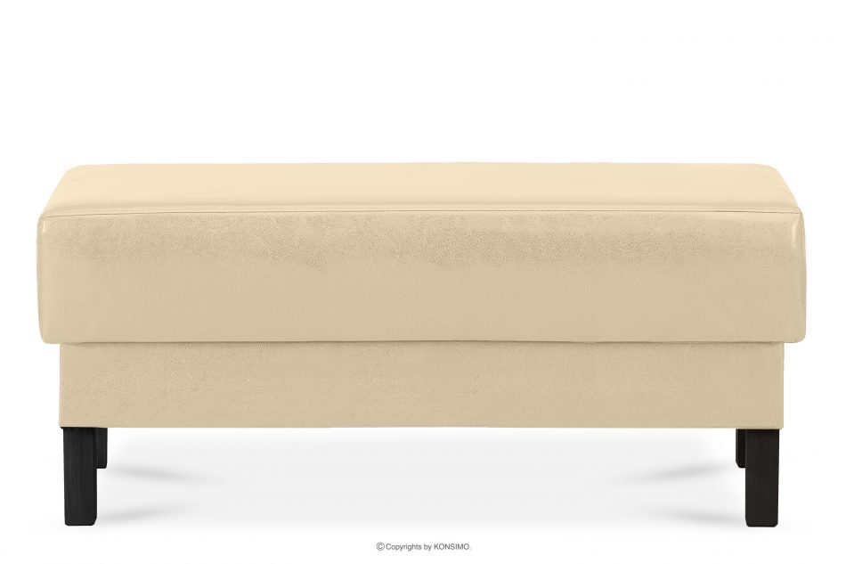 ESPECTO Pohovka z ekokože otoman krémová krémová - obrázok 0