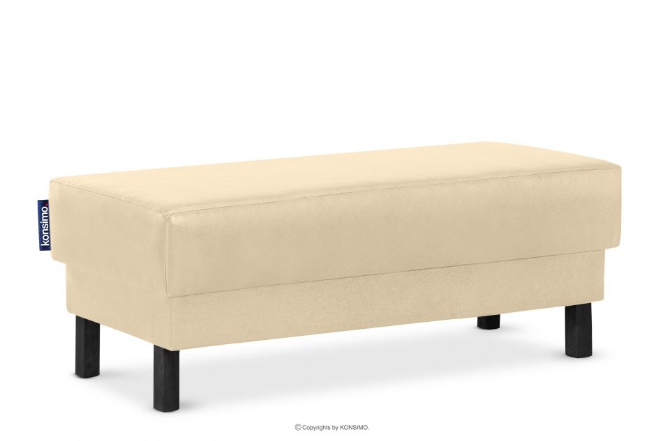 ESPECTO Pohovka z ekokože otoman krémová krémová - obrázok 2