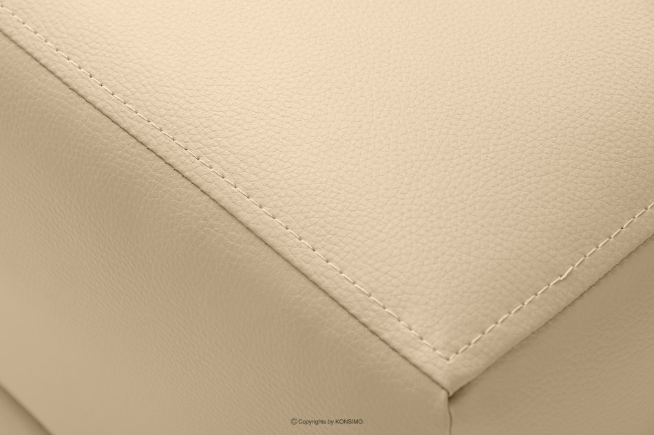 ESPECTO Pohovka z ekokože otoman krémová krémová - obrázok 4