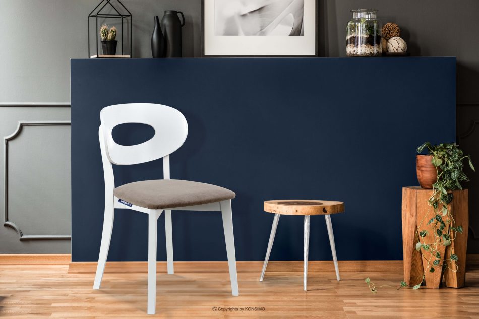 TANER Vintage stolička biela béžová beżowy/biały - obrázok 1