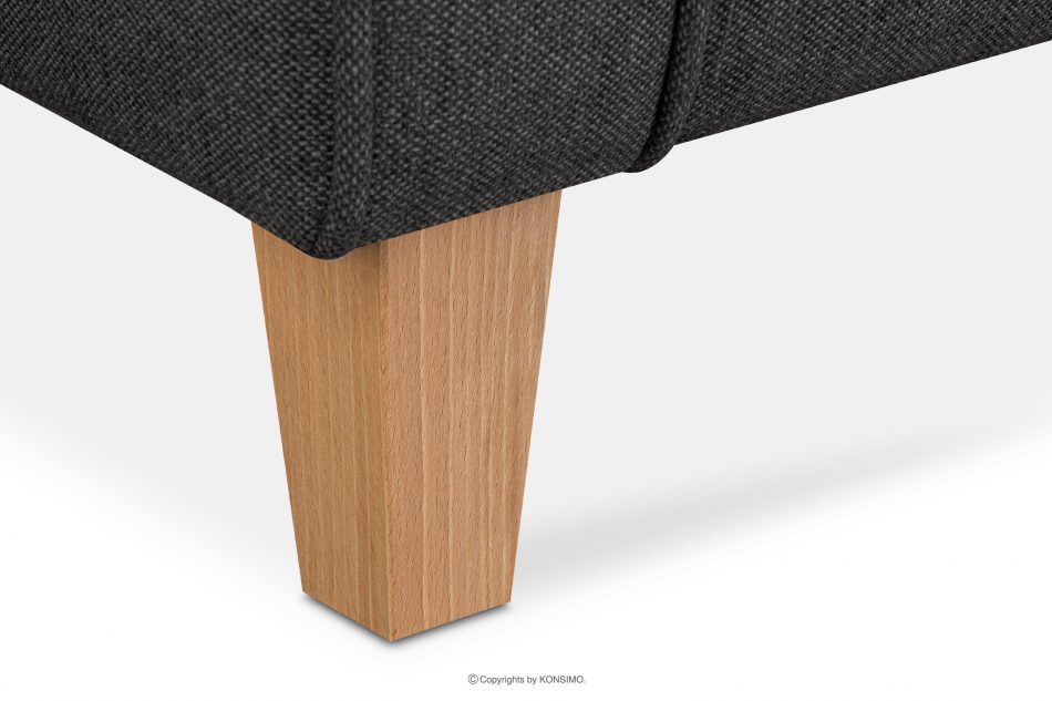 MILES Vintage kreslo na drevených nohách grafit/ buk grafitová/buková - obrázok 7