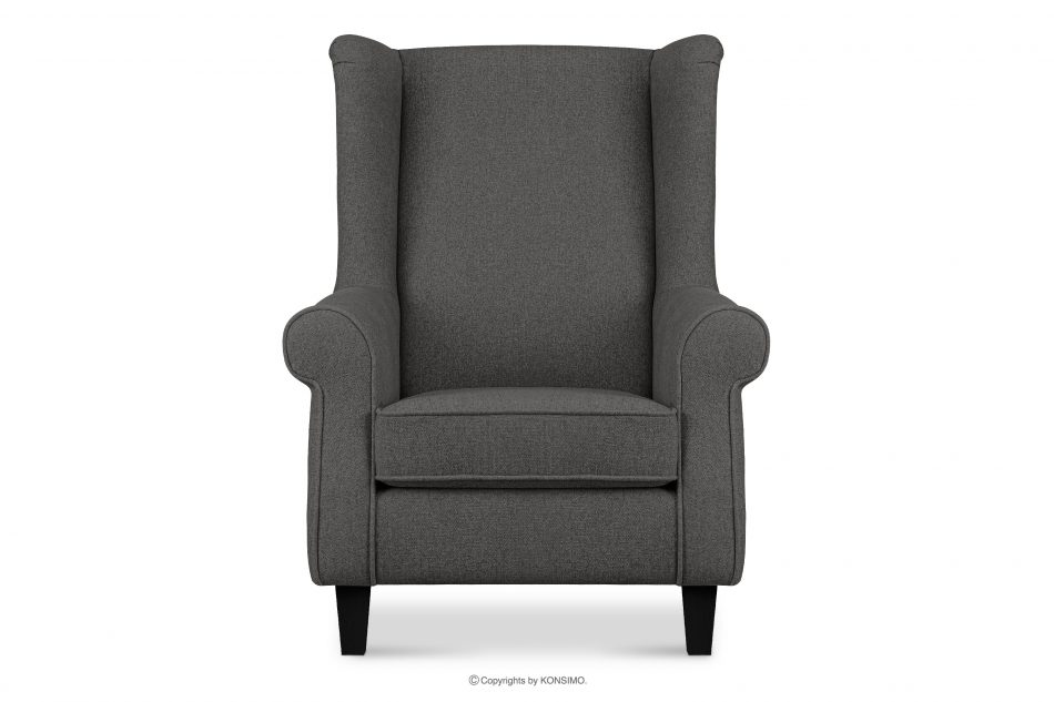 MILES Vintage kreslo na drevených nohách grafit/čierna grafit/čierna - obrázok 0