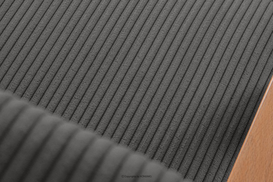 NASET Vintage kreslo v manšestrovej látke tmavosivá/svetlý dub tmavosivá/svetlý dub - obrázok 6