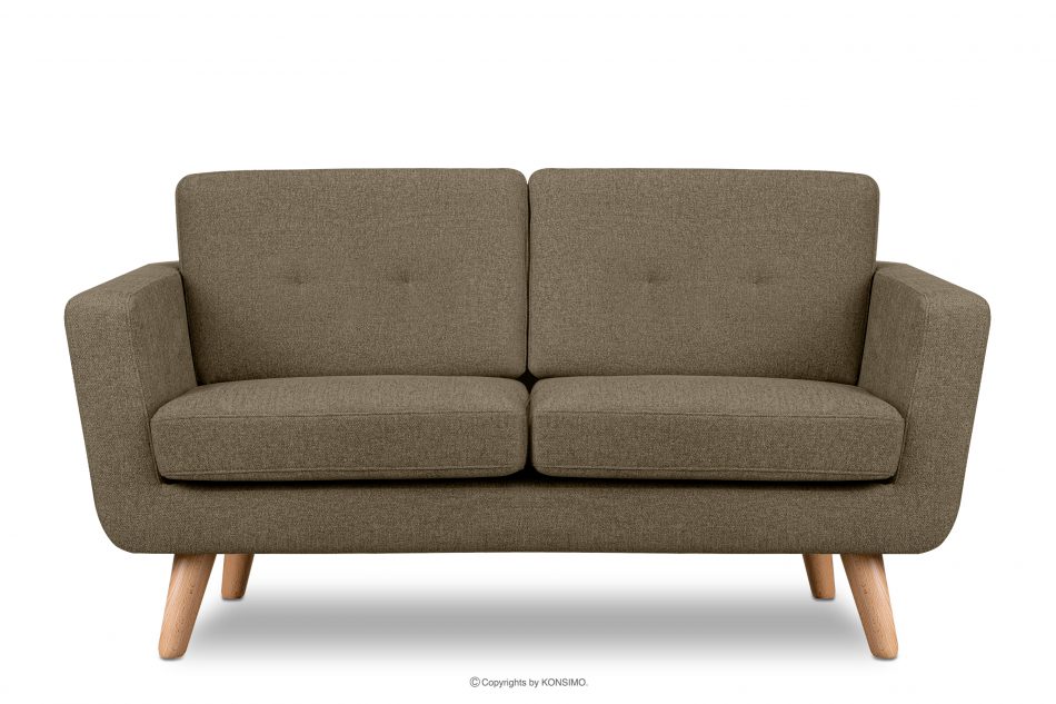 TAGIO II Škandinávska dvojmiestna pohovka s prešívanou tkaninou cappuccino cappuccino - obrázok 0