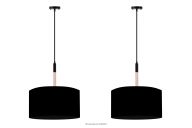 Závesná lampa v škandinávskom štýle čierna 2ks