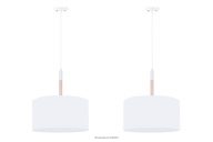 Závesná lampa v škandinávskom štýle biela 2ks