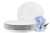 Elegantný dezertný tanier 6 ks platinová línia