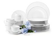 Elegantná súprava na večeru a kávu. 6 pax (30ks) platinová línia