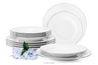 Elegantná jedálenská súprava. Súprava pre 6 osôb (12ks) platinová línia