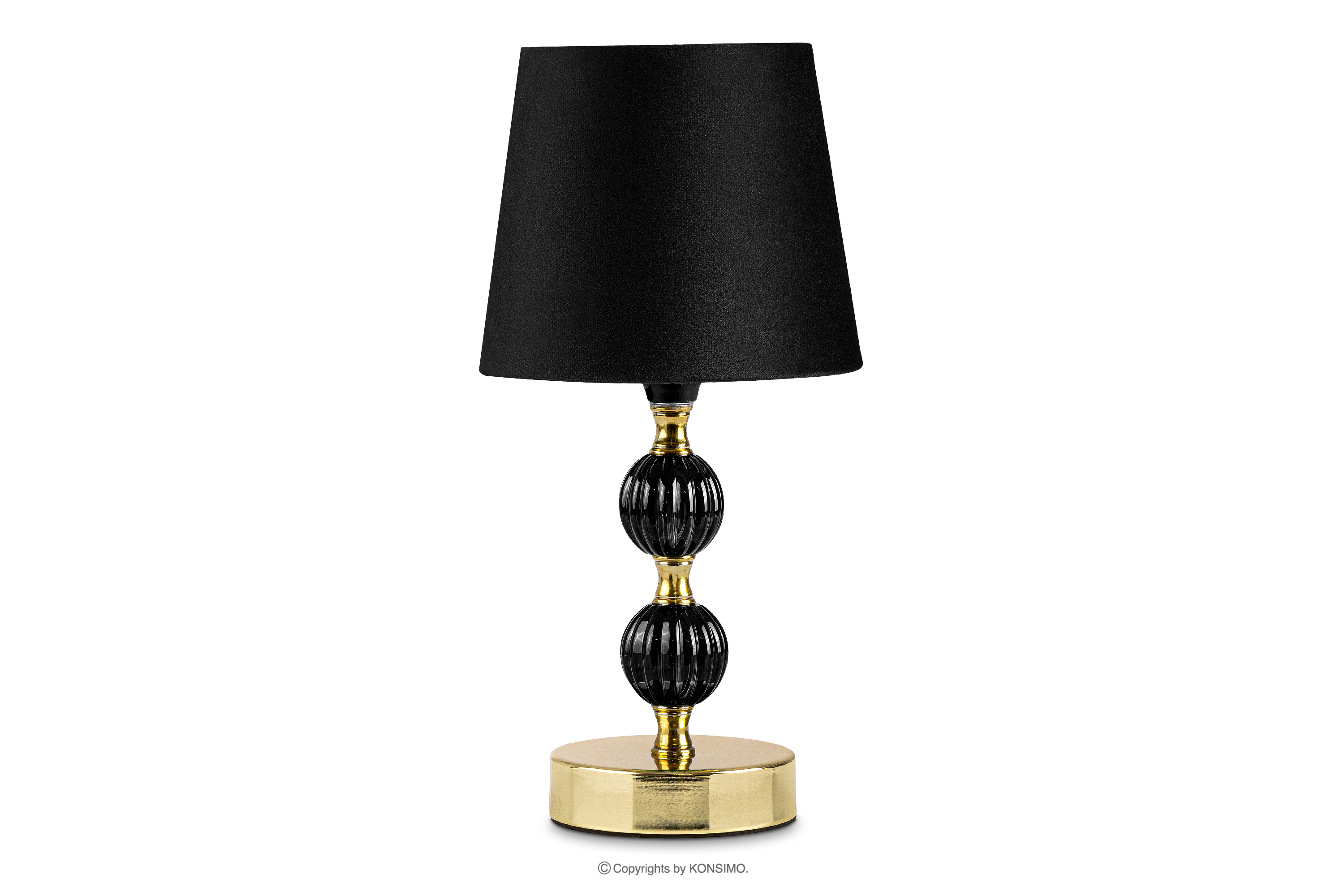 Elegantná čierno-zlatá stolová lampa