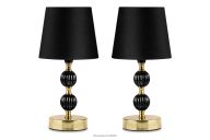 Elegantná stolná lampa tmavozelená/zlatá 2ks