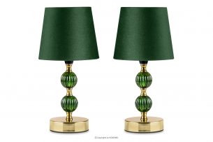 VULGA, https://konsimo.sk/kolekcie/vulga/ Elegantná stolná lampa čierna/zlatá 2ks tmavozelená/zlatá - obrázok