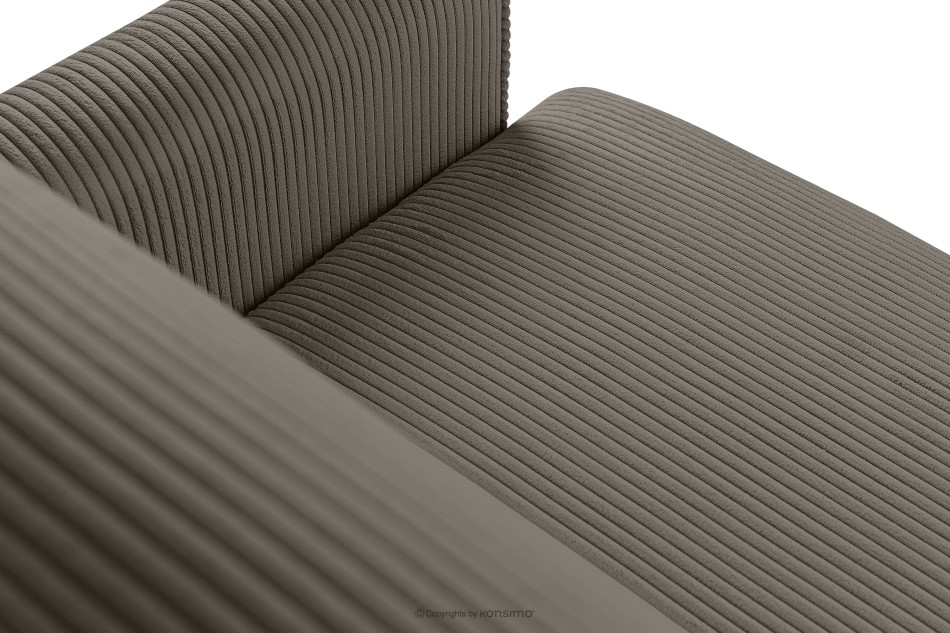 GUSTAVO II Trojmiestna rozkladacia pohovka z manšestrovej látky sivobéžová farby sivobéžová - obrázok 7