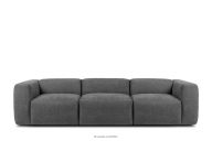 Modulárna 3 boho pohovka z pletenej tkaniny popolavo sivej farby