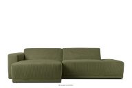 Rohová pohovka boho štýl khaki vľavo
