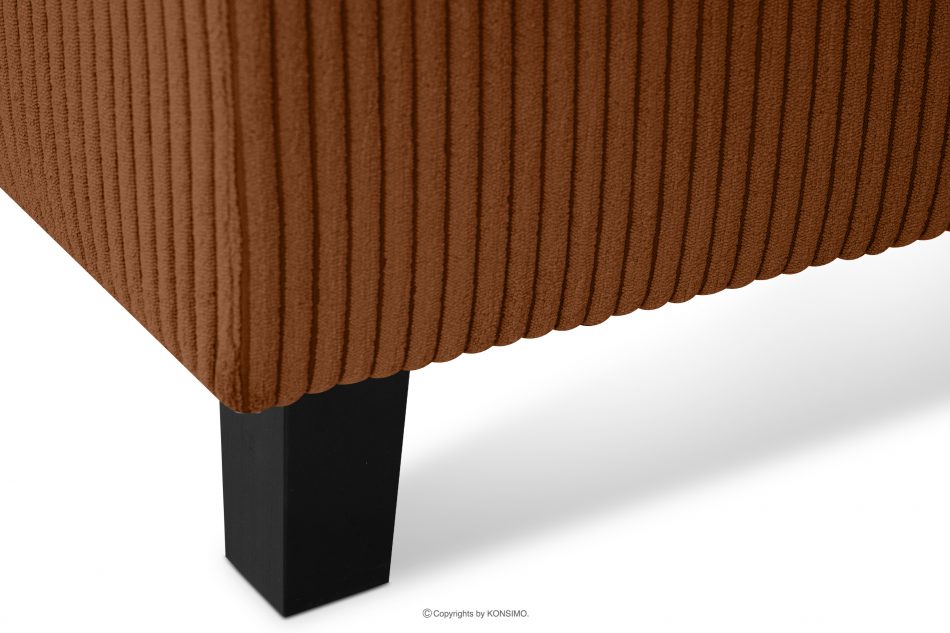 EGRET Rozkladacia rohová pohovka na manšestrových nohách, červená vľavo ruda - obrázok 10