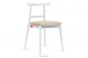 LILIO, https://konsimo.sk/kolekcie/lilio/ Biela vintage stolička krémový velúr krémová/biela - obrázok