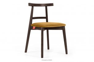 LILIO, https://konsimo.sk/kolekcie/lilio/ Kreslo vintage žltý velúr tmavý orech žltá/tmavý orech - obrázok