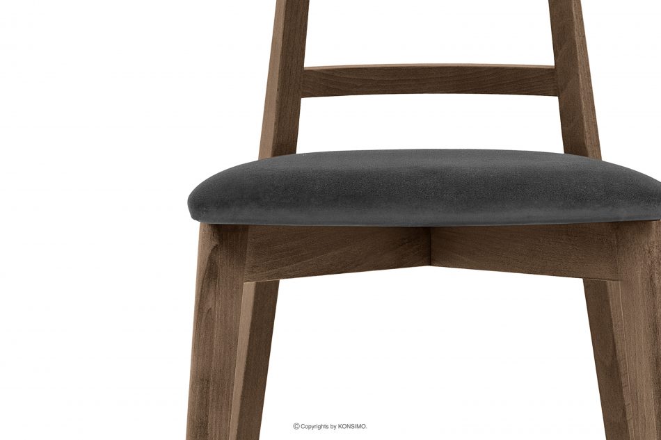 LILIO Vintage stolička grafitový zamat dub lefkas grafit/dub lefkas - obrázok 4