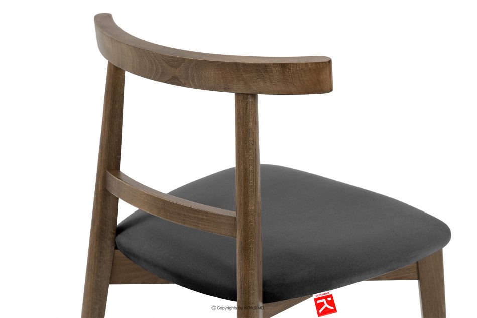 LILIO Vintage stolička grafitový zamat dub lefkas grafit/dub lefkas - obrázok 6