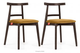 LILIO, https://konsimo.sk/kolekcie/lilio/ Kreslo vintage žltý velúr tmavý orech 2 ks žltá/tmavý orech - obrázok