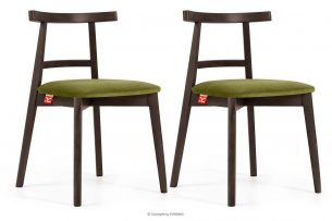 LILIO, https://konsimo.sk/kolekcie/lilio/ Stolička vintage olivový velúr tmavý orech 2ks olivová/tmavý orech - obrázok