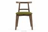LILIO Stolička vintage olivový zamat dub lefkas 2ks olivový/dubový lefkas - obrázok 3