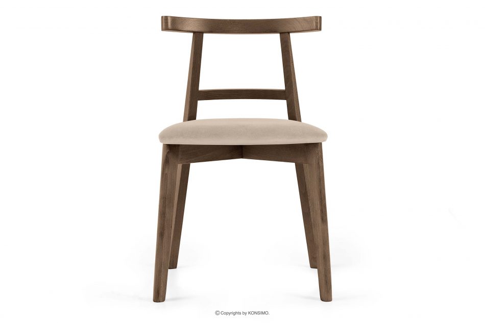 LILIO Stolička vintage krémový velúr dub lefkas 2ks krémová/dub lefkas - obrázok 2