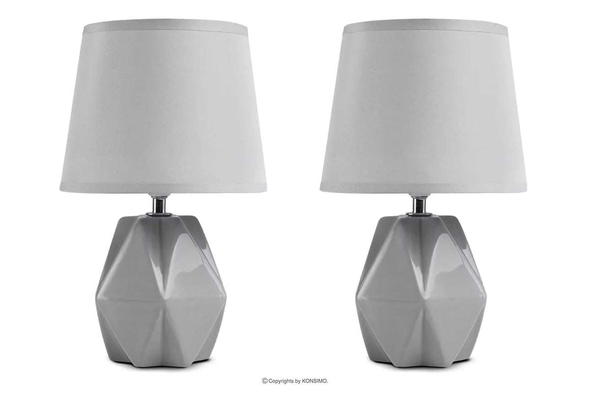 Sivé glamour lampy 2ks.