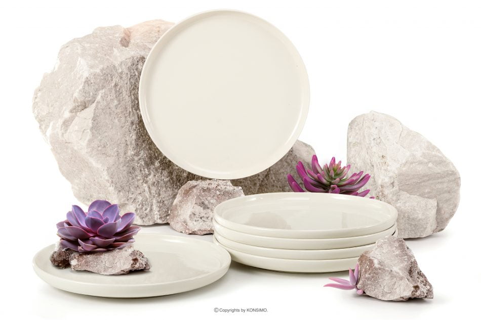 SORINA Krémový dezertný tanier 6 ks. krém - obrázok 0