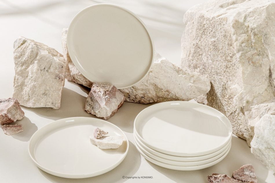 SORINA Krémový dezertný tanier 6 ks. krém - obrázok 6