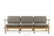 Záhradná pohovka 3 z jaseňového dreva v štýle boho šedá