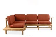 Drevený záhradný kútik v štýle boho ľavý oranžový