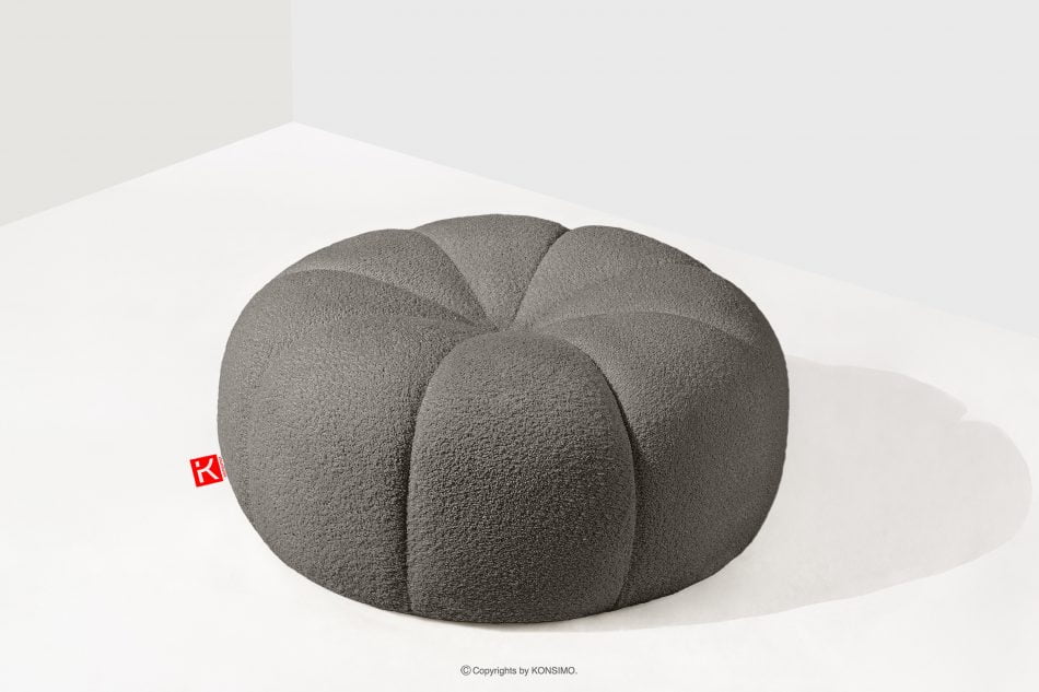 TOCA Puf do obývačky z látky boucle sivohnedý šedohnedá - obrázok 1
