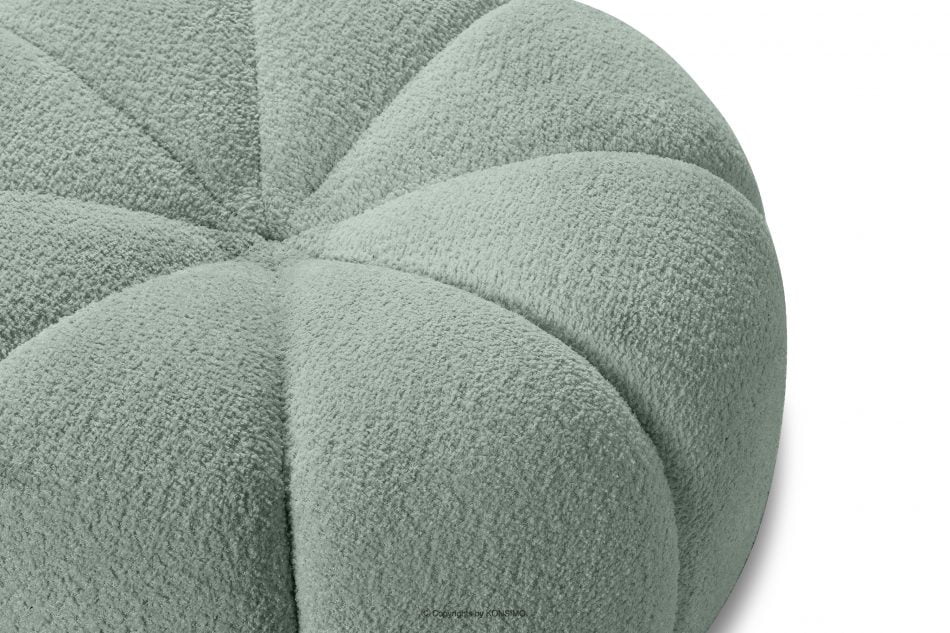 TOCA Puf do obývačky z látky boucle mätovej farby mäta - obrázok 3