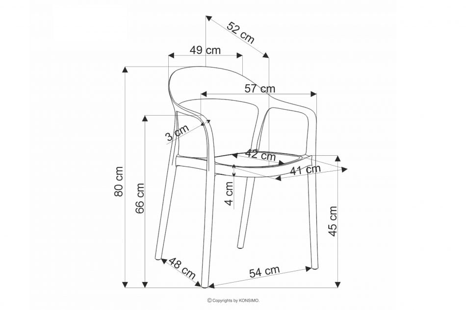 SIBRI Záhradné kreslo s podrúčkami čierne/prírodné čierna/prírodná - obrázok 15