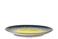 Modro-žltý porcelánový tanier