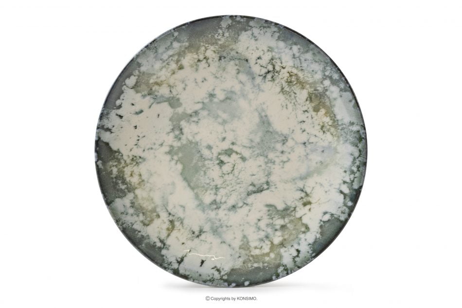 FINGO Porcelánový zelený boho hlboký tanier viacfarebné - obrázok 4